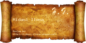 Hidasi Ilona névjegykártya