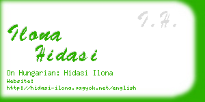 ilona hidasi business card
